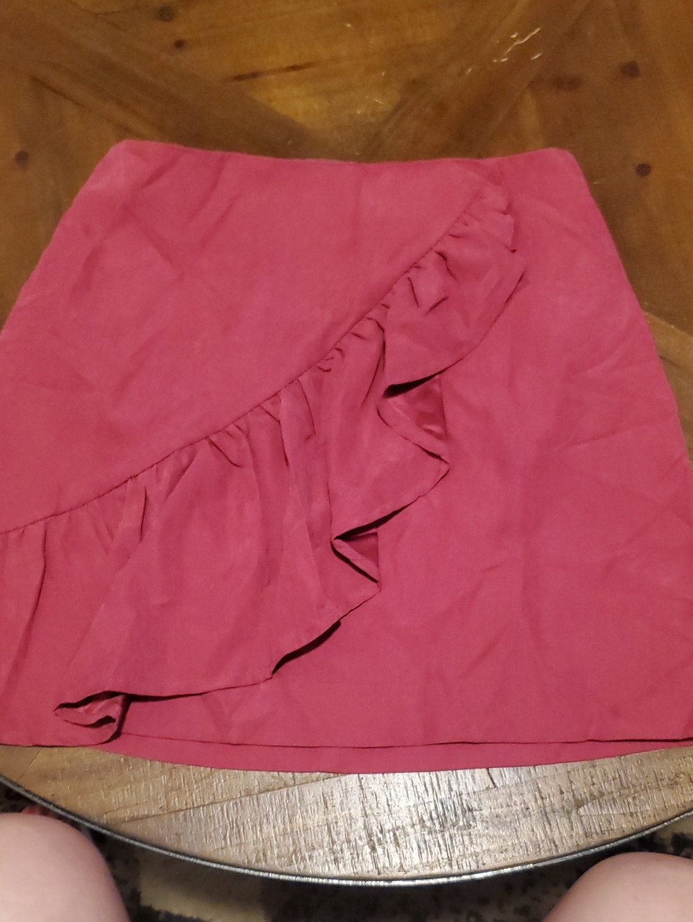 Lush Fuchsia Ruffle Mini Skirt